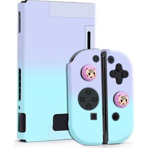 For Nintendo Switch Console Protective Cover Comfortable Grip PC Protective Case Gradient Shell With Keycap NS Switch Accessory