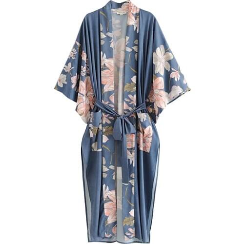 Green Yukata 2020 Japanese Fashion Bathrobe Female Japan Robe Kimono Haori Obi Yukata Women Traditional Japanese Kimonos AA4430