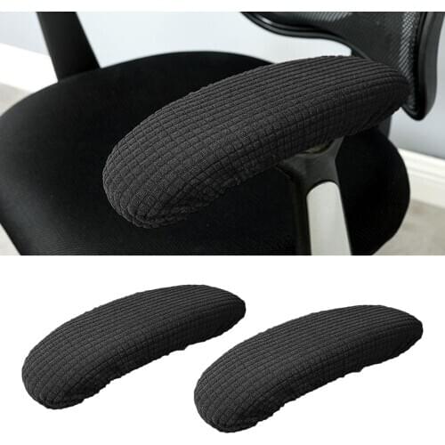 1 Pair Polyester Removable Machine Washable Office Chair Armrest Slipcovers