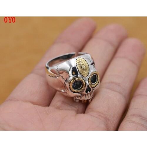 2021 new style 925 sterling silver punk style retro Thai silver mens