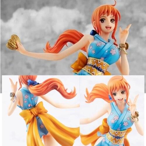 23CM Anime Figure One Piece Nami Figure Short Skirt Female Ninja Antistress PVC Action Figure Collection Doll Kawaii Toys Model