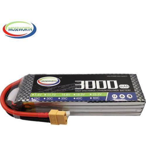 4S 14.8V 3000mAh 60C-120C RC LiPo Battery For RC Quadcopter Helicopter Drone Airplane Car Boat Truck Batteries LiPo 4S 3Ah T/XT6