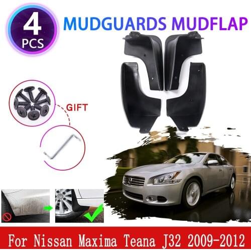 4x for Nissan Maxima Teana J32 2009 2010 2011 2012 Mudguards Mudflaps Fender Mud Flap Splash Mud Guards Protect Car Accessories