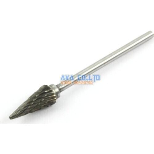 5 Pieces 6mm Tungsten Carbide Burr Rotary Cutter File 2.35mm Shank Double Cut (NO.8)