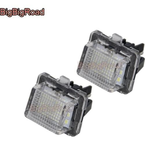 BigBigRoad Car License Plate Lights Number Frame Light For Mercedes Benz A series W176 C / E Class MB W212 C207 / ML350 ML63