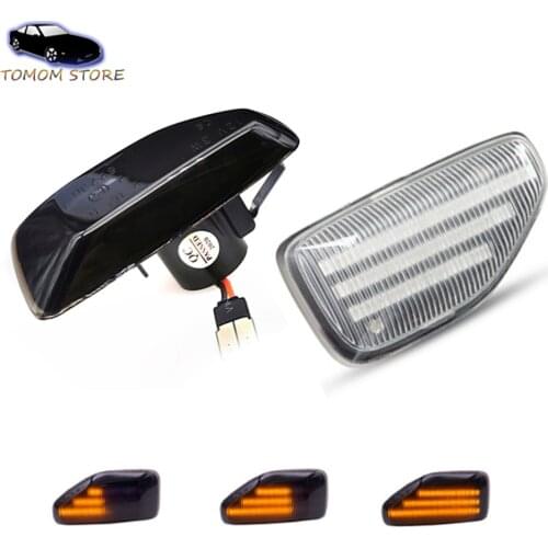 2Pcs Dynamic Amber LED Turn Signal Light for Dacia Sandero Stepway MK2 Logan MVC MK2 Duster Car Styling Repeater Indicator
