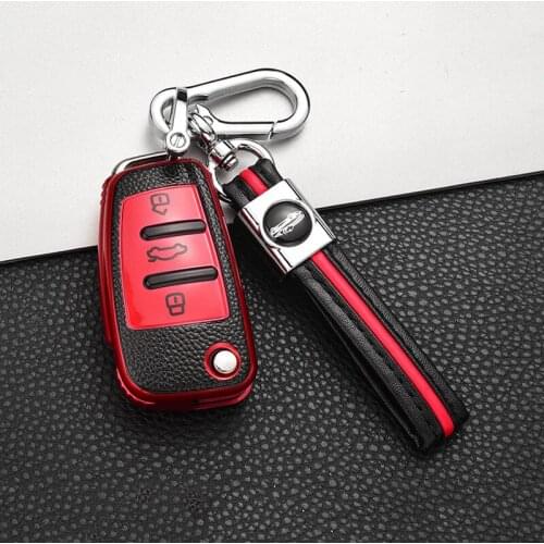 For Audi A1 A3 A4 A5 Q7 A6 C5 C6 Car Holder Remote Shell Auto Style Accessorie Hot Sale Carbon Fiber TPU Full Cover Car Key Case