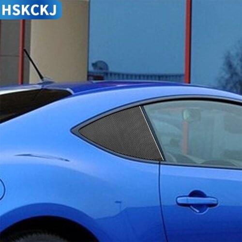 For Subaru BRZ FRS Toyota GT 86 FT86 2016 2017 2018 2019 2020 Carbon Fiber Door Rear Triangle Glass Window Car Stickers Trim