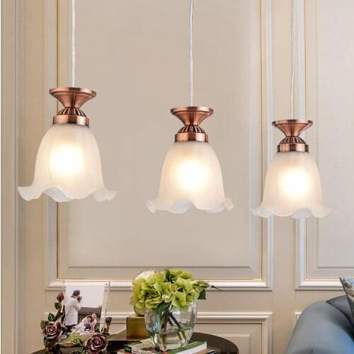 European Glass Restaurant Pendant Lights Fashion Hallway Pendant Lamp Balcony Bar Cafe Pendant Lamps