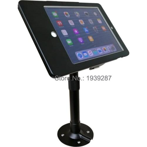 For 10.2 iPad table security mount height adjusted desktop holder disaply stand with lock enclosure for 10.5/11/10.9/12.9 inch