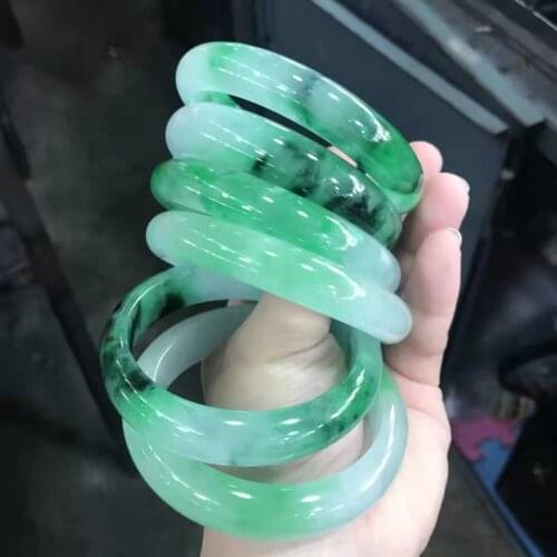 Class A Natural Myanmar jadeite bracelet Handcarving jade bangle jewelry bangles Real jade women gift bracelet