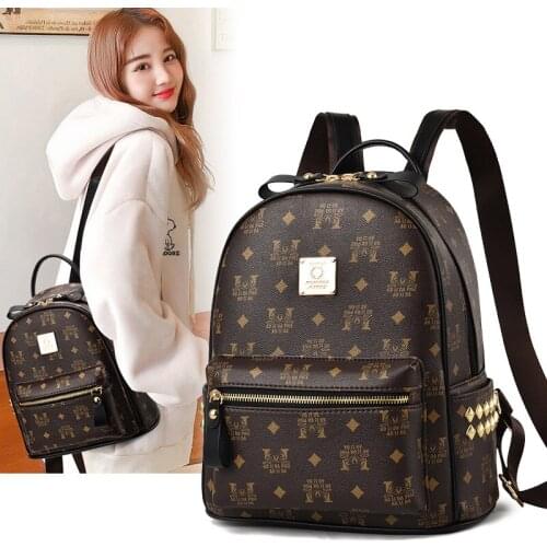 New trendy fashion bag women mini Backpack women bag Korean version pu all-match casual ladies small backpack soft leather