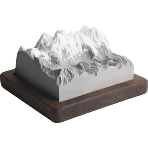 Snow Mountain Walnut Base Decoration Car Ornaments Auto Interior Accessories Decoration Birthday Gift Home Decoration