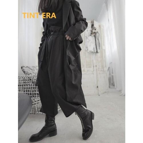 TINT ERA Spring Autumn Yamamoto Wind Casual Pants Womens Dark Niche Loose Wild Thin Womens Design Sense Wide Leg Trousers Y2K