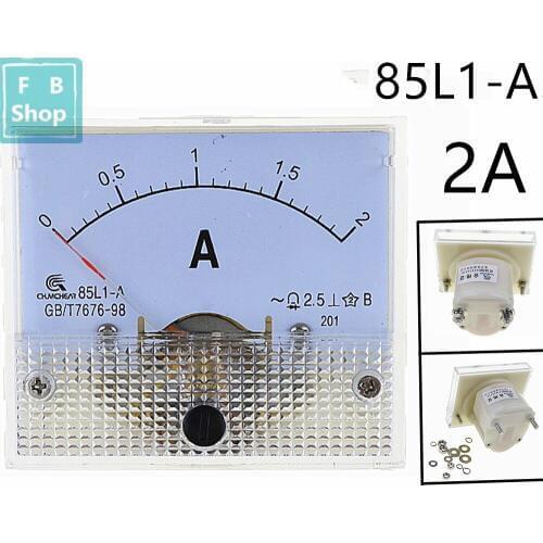 1PCS 85L1 2A AC Panel Meter Analog Panel Ammeter Dial Current Gauge