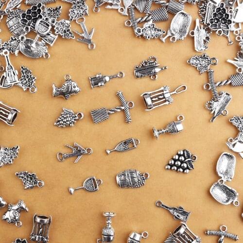 30pcs/lot Mixed Charm Pendant Handmade Trophy Metal Charms for Jewelry Supplies Making Necklace Accessories
