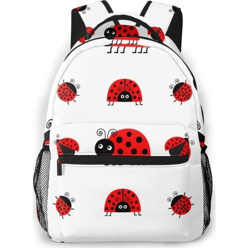 Backpack Women Shoulder Bag For Teenage Girls Ladybug Ladybird Funny Baby Insect Bagpack Female Ladies School Backpack