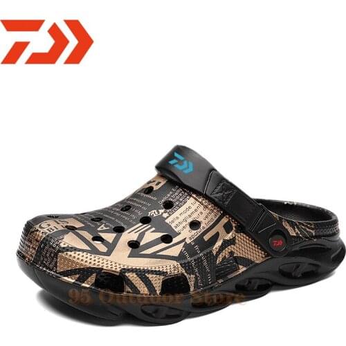 Daiwa Fishing 2021 New Shoes Quick Dry Unisex Sandals Beach Shoes Summer Womens Thick Sole Slipper Clogs Flip Flops for Men