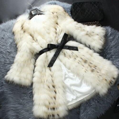 Free shipping genuine real natural raccoon fur coat women fashion jacket custom any size