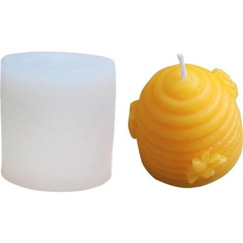 3D Bee Hives Shape Silicone Candle Mould Honeycomb Form DIY Handmade Craft Wax Soy Soap Candle Mold Candle Making Supplies