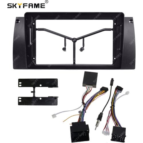 SKYFAME Car frame cable canbus For BMW 5 SERIES E38 E39 E53 X5 1998-2005 Big Screen Audio Dash Panel Frame