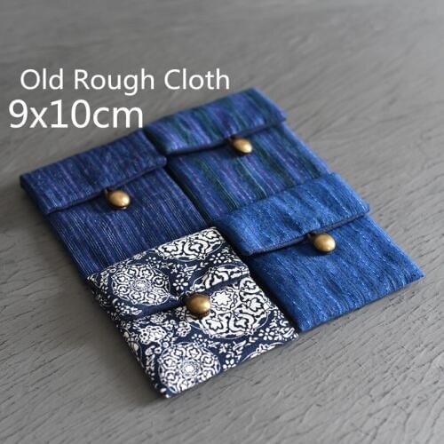 Vintage Small Old Rough Cloth Jewelry Gift Bags Thicken Portable Watch Travel Bag Handmade Linen Ring Necklace Storage Bag