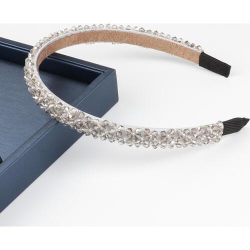 Korean Style High-End Four Rows Bright Crystal Beaded Bracelet Hand-Winding Hair Band Fashion Sweet Hair Accessorie