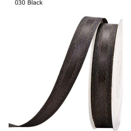 1 inch(25 mm)Decorative Grosgrain Edged Satin Ribbon with Gold Purl