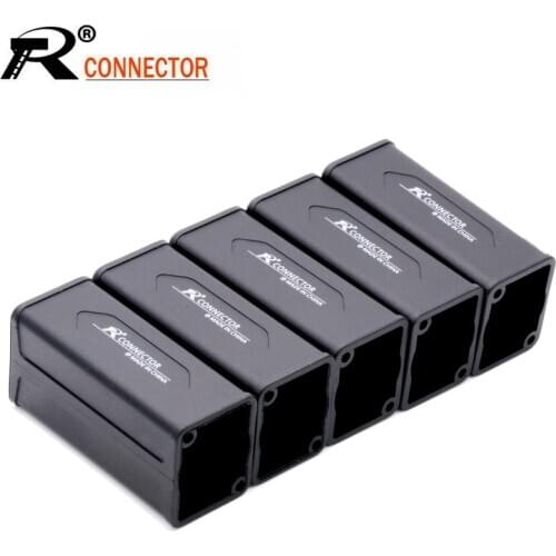 10pcs/lot AC Power Device Coupler Case Plastic Housing Shell for Power Connector XLR 6.35mm Extender DIY Casing with Screws