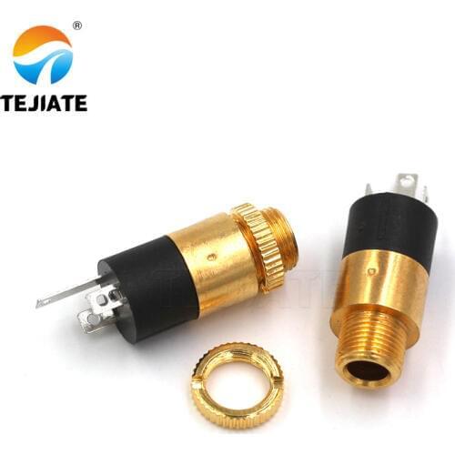 10PCS Headphone Socket 3.5MM PJ-392 Plug-in Type Vertical Audio And Video Female Socket Stereo Dual Channel Gold/Nickel Plated