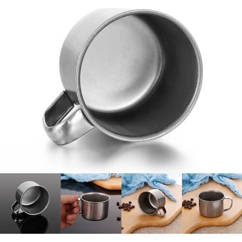 200ml New Portable Outdoor Travel Stainless Steel Coffee Tea Mug Cup Camping Cup Travel Mini Mug