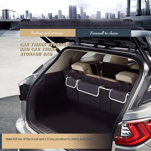 4 Pockets Car Trunk Organizer Multi Hanging Nets Pocket Trunk Case Back Seat Storage Bag Oxford Cloth Bags Interior Accessories