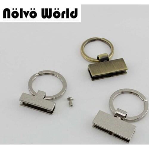 4pcs Silver/Brass Antique Strap keyring fob metal,high quality FOB holder with split 24mm rings