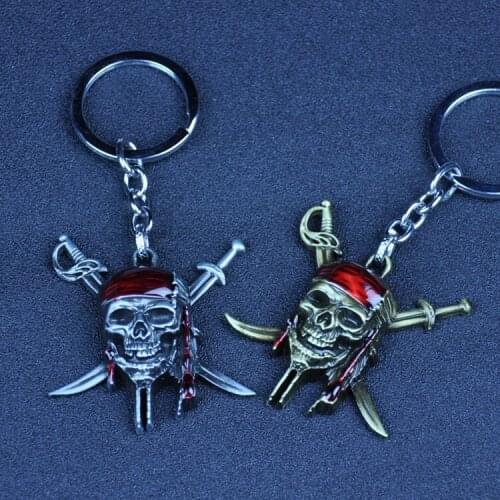 Pirate of The Caribbean Keychain Pendant Metal Toy Key Ring Gifts