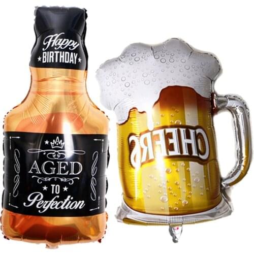 Big Helium Champagne Cup Bottle Aluminium Foil Balloons Wedding Birthday Party Decorations Anniversary Baby Shower Balloons