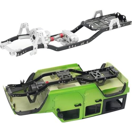 All Metal Chassis Frame 313mm Wheelbase Front Planetary Gear Transmission for 1/10 RC Crawler Axial SCX10 & SCX10 II 90046