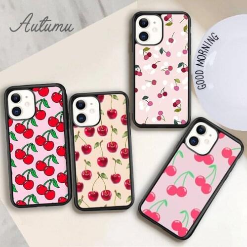 Cherry on Top Phone Case for iPhone 11 12 Pro Max mini X XR XS SE 2020 5 6S 7 8 Plus Samsung Galaxy S8 S9 S10 Cover shell