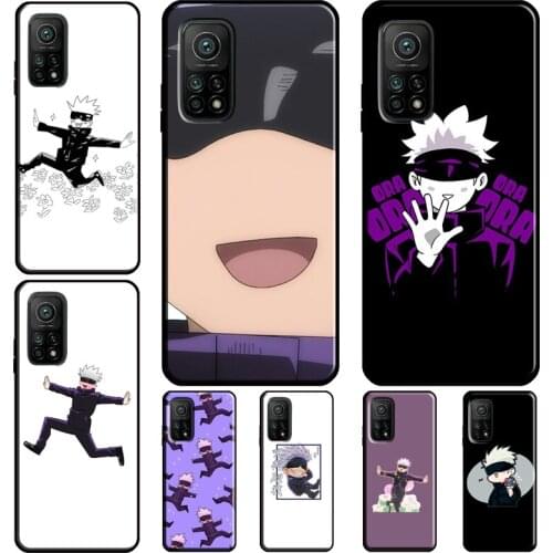 Satoru Gojo Jujutsu Kaisen Funny Chibi Case For POCO X3 Pro F3 F2 F1 M3 Cover For Xiaomi Mi 11 Note 10 Lite Mi 10T Pro 11 Ultra