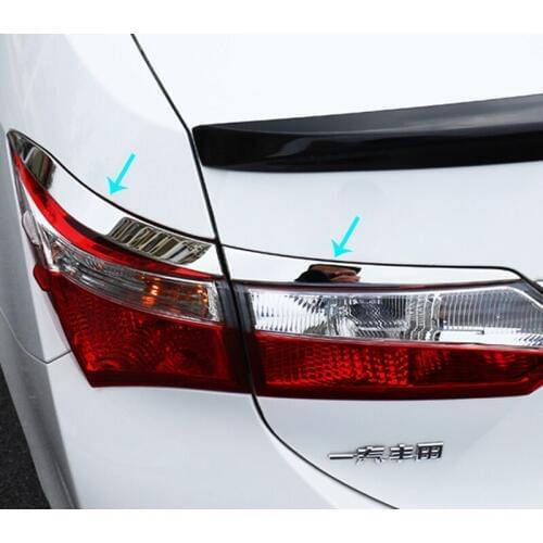 4pcs for TOYOTA Corolla 2014-2017 Taillight eyebrow trim Decorative Sticker Stainless steel