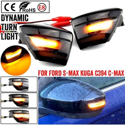Dynamic Blinker For Ford S-Max 2007 2014 Kuga C394 2008 2012 C-Max 2011 2019 LED Turn Signal Mirror Light