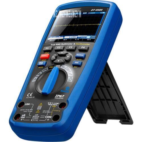 DT-9989 Portable Oscilloscope Handheld Professional Multimeter Color Screen Digital Oscilloscope Multimeter 7.4V 10Hz~20MHz 10mF
