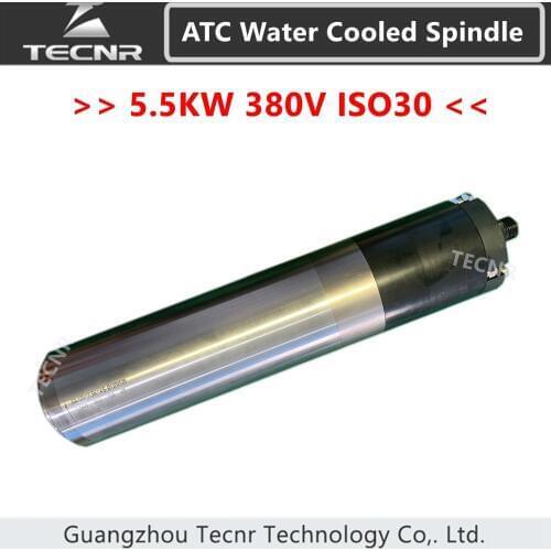 TECNR 5.5KW ATC water cooled spindle motor ISO30 380V 18000RPM Automatic Tool Change spindle for mental cutting machine