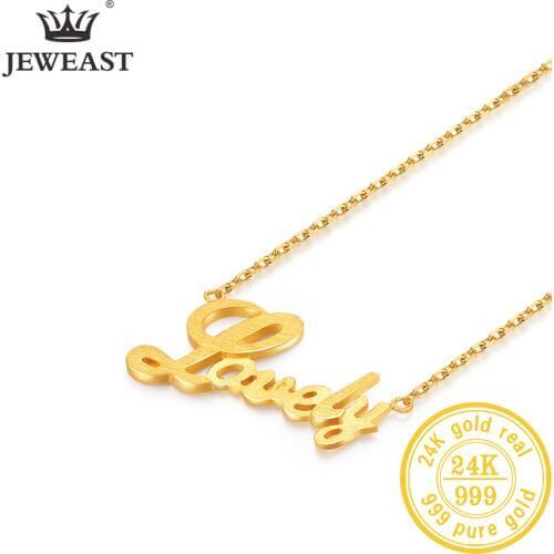 HMSS 24K Pure Gold Necklace Real AU 999 Solid Gold Chain Beautiful Upscale Trendy Classic Party Fine Jewelry Hot Sell New 2020