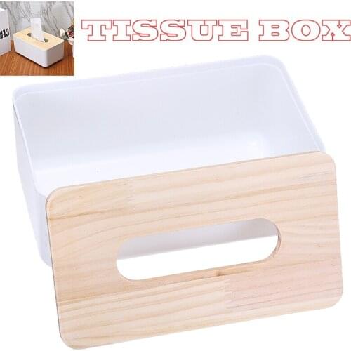 Tissue Containers Wooden Cover Tissue Box Dispenser Paper Storage Holder Home Decor Kitchen Napkin Case Organizer