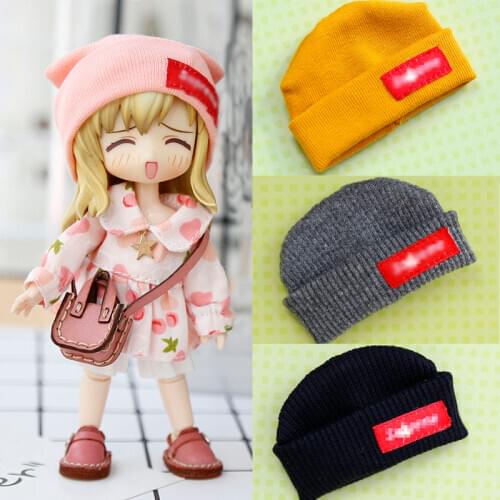 Doll Clothes Hat fashion knitted hat, obitsu11, molly, GSC, 1/12 bjd doll accessories toy hat ob11 dolls hat