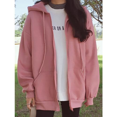 Fashion Women Autumn cotton Hoodie Coats Zipper Jacket Casual Clothing Tops Female Coat womens Outerwear Pockets Sudadera Mujer