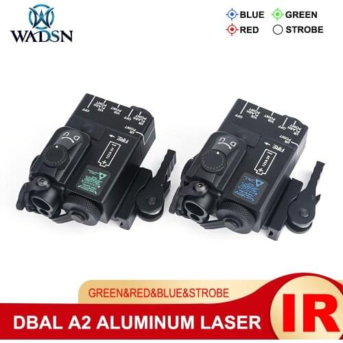 WADSN Airsoft DBAL Mini Red Green Blue Dot Laser IR Aiming Sight Hunting Guns DBAL A2 Aluminum Laser IR Strobe Weapon Indicator