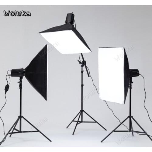 250W X 3 flash trigger photography light set 3 soft light box studio photo still life shooting fill light stand kit CD50 T10