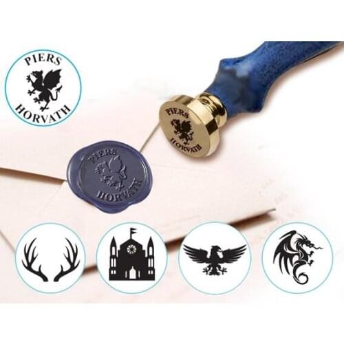 Customizable Medieval Symbols & Dragons Wax Seal Stamp