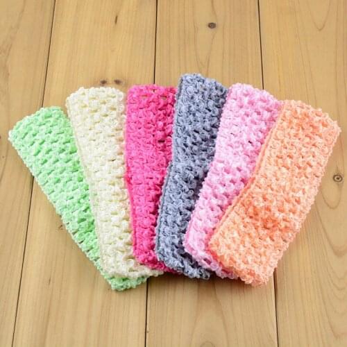 300pcs/lot Sweet Crochet Elastic girl Headband Fashion Hair Accessories Free Shipping 38 color selectable FD099